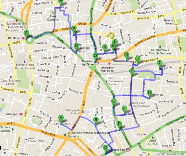 Shoreditch map